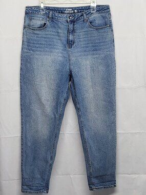 Hot Topic HT Denim  Mom Jeans Womens Size 15 High Rise Relaxed Tapered Stretch